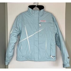 Spyder Women's XT 10,000 Snowboarding Blue And White Coat Size 10